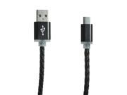 Hat Prince 1M 1.8A Genuine Leather Surface Micro USB Charging Data Cable