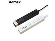 REMAX 4 USB Universal Three Plug Power Strip Surge Protector Smart Charging Socket Adapter