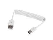 USB 2.0 to USB 3.1 Type C Retractable Charging Data Cable for Xiaomi Mi 4C ZUK Z1 Huawei Nexus 6P and Other Mobile Phones White