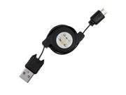 Black Telescopic V8 Line Micro5P USB Cable For Mobile Phone