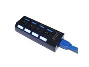 USB 3.0 4 Ports 5Gbps Hub with on off Switch