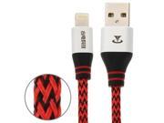 Teclast Weave Style 8 Pin to USB Universal Metal Head Sync Data Charging Cable for iPhone 6 6 Plus 5S 5C 5 Length 1m Red
