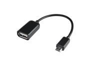 17CM USB 2.0 AF to Micro USB 5 Pin Male OTG Adapter Cable For Mobile Phone Tablet PC GPS