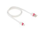 Noodle Style 8 Pin to USB Data Sync Charge Cable for iPhone 6 6 Plus 5 5S Length About 1m Magenta