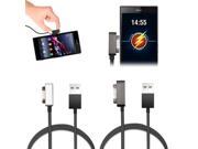LED Aluminum Metal Magnetic Charger Cable For Sony Xperia Z1 Z2 Z3 Compact