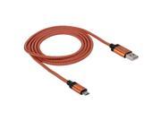Woven Style Micro USB to USB 2.0 Data Sync Cable for Samsung Galaxy S6 S6 edge S6 edge Note 5 Edge HTC Sony Length 1.2m Orange