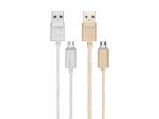 GOLF 2.1A Luminous Metal Plug Braided Wire Charging Data Cable For Cellphone