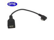 90 Degree Micro USB OTG Cable for Samsung Galaxy Tab Tab 2 Tab 3 Tab 4 Tab S Tab Pro Note Note 2 Note 4 Note 10.1 S 2 S 3 S 4 Black