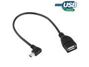 90 Degree Mini USB Male to USB 2.0 AF Adapter Cable with OTG Function Length 25cm