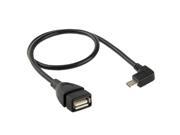 90 Degree Micro USB Male to USB 2.0 AF Adapter Cable with OTG Function Length 40cm