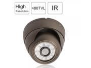 1 3? Sony CCD HD 480TVL Metal Dome 24IR LED Indoor Security Camera Gray