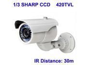 1 3 SHARP Color 420TVL CCD Waterproof Camera IR Distance 30m