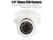 1 4? Sharp CCD HD 420TVL 24IR LED Security Camera White