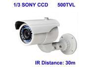 1 3 SONY Color 500TVL CCD Waterproof Camera IR Distance 30m