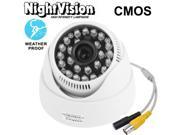 3.6mm Fixed Lens CMOS IR Waterproof Color Dome CCD Video Camera IR Distance 30m