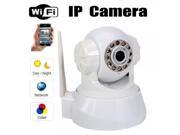 Wireless WiFi 11 IR LED Two way Audio Pan Tilt IP Camera Motion Detection White
