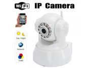 Wireless WiFi Two way Audio Pan Tilt IP Camera Motion Detection White WF 380