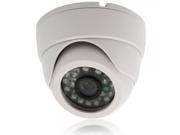 1 4? CMOS 1000TVL 3.6mm 24 LED IR CUT CCTV Security Dome Camera PAL White UK Plug