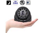 USB Motion Detection Night Vision Home Security DVR Dome Camera with TF Card Slot Support Loop Recording Simultaneous Recording