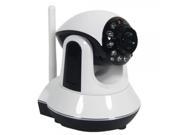720P 1 4? CMOS 3.6mm 11LED Infrared PT P2P IP Network Camera with Night Vision White