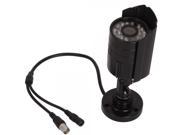 1 4? CMOS 380TVL 24IR LED Waterproof Security Camera Black