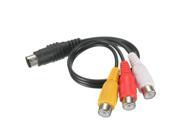 7 Pin S video to 3 RCA Component Cable for PC DVD HDTV
