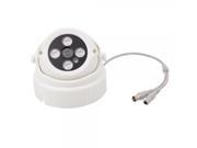 1 3? CMOS 380TVL 4 IR LED Conch Shape Waterproof Camera White