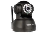 Wanscam JW0009 Wireless Night Vision Pan Tilt P2P IP Camera with TF Card Slot Black US Plug