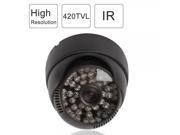 1 4? Color SHARP CCD 420TVL Dome Type 48 IR LED Security Camera Black