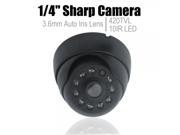 1 4? Sharp 420TVL Dome 10IR LED Indoor Night Vision Security Camera Black