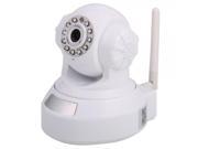 H.264 G.727 Video Audio Wireless Wifi Plug in TF Card IP Camera White