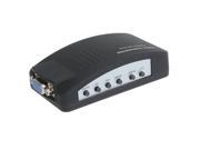 BNC TO VGA Converter Video Switch Box Supports PC And MAC Computer