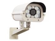 1 3? Sony CCD 600TVL 6 IR Array LEDs Box shaped Waterproof Security Camera White PAL