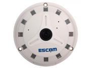 ESCAM QP130 Fish Eye 360 Degree 1.3MP 960P H.264 ONVIF Security P2P IP Camera with TF Card Slot IR CUT UK Plug