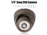 1 3? HD SONY CCD 420TVL 24IR LED Indoor Security Camera Matte Gray