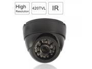 1 4? SHARP CCD HD Color 420TVL 24 IR LED Indoor Security Dome Camera Black