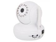 0.3 Mega Pixels Wireless WiFi 13 IR LED Dome IP Camera with Two way Audio White