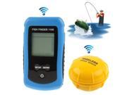 RF Wireless Fish Finder Color LCD Screen Display with Sonar Sensor Wireless Operating Range 40m 1100 Blue