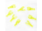 LWOO4 5CM 8pcs Shrimps Shape Soft Bait Yellow Green