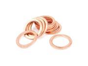 18mm x 24mm x 2mm Metric Ring Shape Copper Flat Washer 10 Pcs