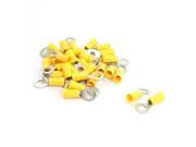 30pcs RV5.5 6 Yellow Sleeve Pre Insulated Ring Terminal for AWG 12 10 Wire