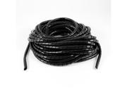 Black 8mm Outside Dia. 14M Polyethylene Spiral Cable Wire Wrap Tube