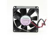 8CM original sunon KD1208PTS1 80*80*25mm 8025 DC 12V 1.9W chassis cooling fan power cable case cooler