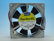 92mm Sanyo San Ace 109L0912H401 9025 9225 12V 0.21A 2 pin aluminum metal Frame Server inverter cooling fan 92*25mm