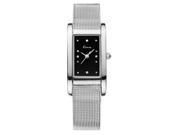 KIMIO Silver Band Black Case Ladies Watch High Quality Alloy K6108