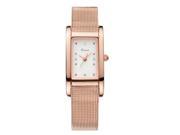 KIMIO Rose Golden Band White Case Ladies Watch High Quality Alloy K6108