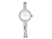 KIMIO Ladies Bracelet Watch Rhinestone Elegant KW6101 White Type