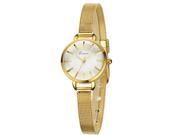 KIMIO Women s Watch Buckle Concise High Quality Alloy KW6020 Gold Case White Dail
