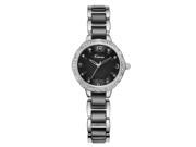 KIMIO Womens Luxury Business Quartz Watch Rhinestone Inlay Fashion Watch KW6016 Black