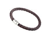 Gemini New Unisex Genuine Leather Braided S.Steel Wristband Bracelets Great Valentine s Day Gifts For Men Women Teens Boys Girls Gm001 9es Color Brown